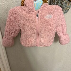 Baby The North Face Soft Pink Sherpa Hoodie